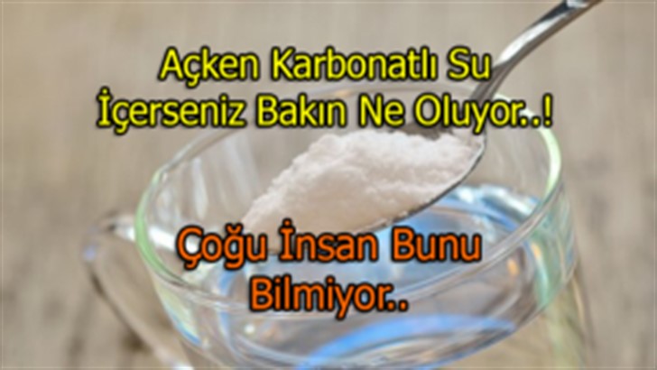 AÇKEN KARBONATLI SU İÇERSENİZ ÖYLE BİR ŞEY OLUYOR Kİ..