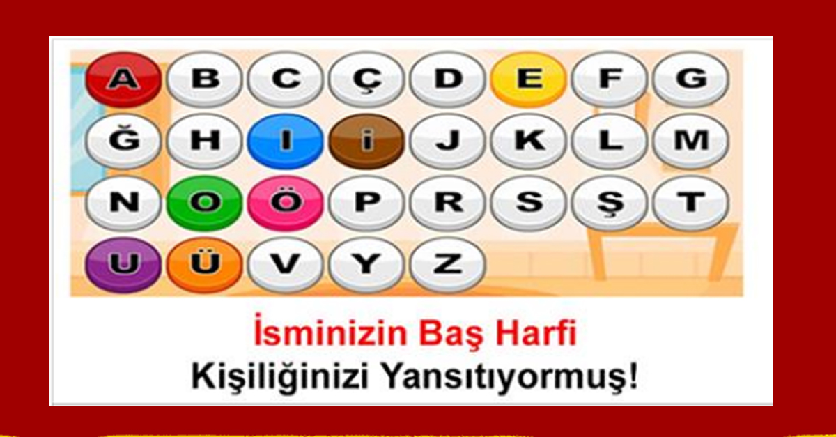 İSMİNİZİN BAŞ HARFİNE GÖRE KİŞİLİK ANALİZİ. ÇOK İLGİNÇ