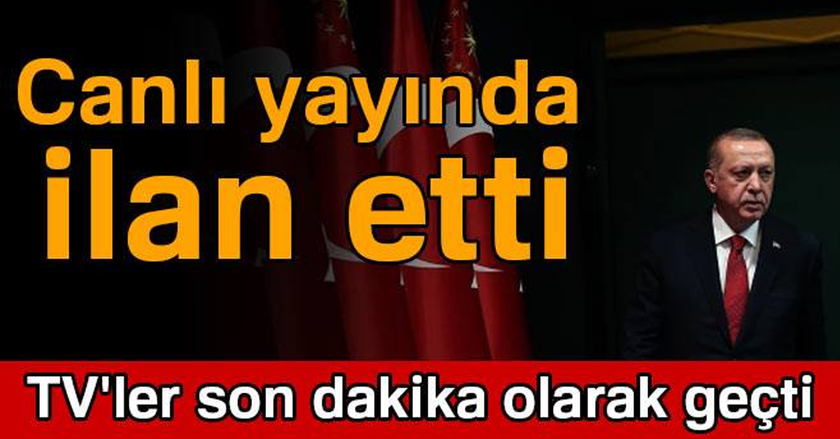 CANLI YAYINDA İLAN ETTİ, YAYINLAR KESİLDİ