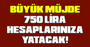Büyük Müjde! Hesaplarınızı Kontrol Edin 750 Lira Hesaplarınıza Yatacak