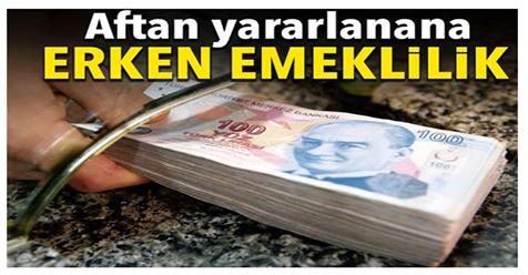 BİNLERCE KİŞİYE ERKEN EMEKLİLİK MÜJDESİ