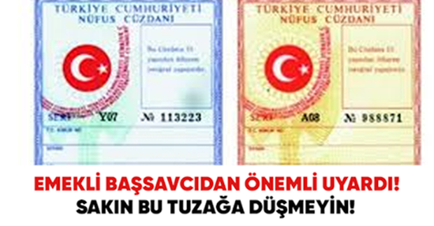 EMEKLİ BİR CUMHURİYET BAŞSAVCISINDAN UYARI; ”BU TUZAĞA SAKIN DÜŞMEYİN !!