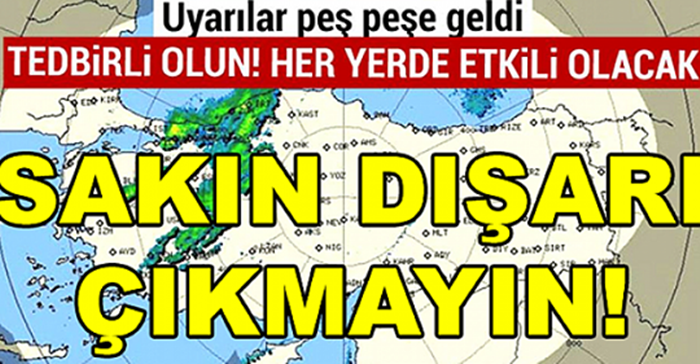 METEOROLOJİ'DEN TÜM TÜRKİYE İÇİN KIRMIZI ALARM UYARISI! İŞTE İLK AÇIKLAMA...!