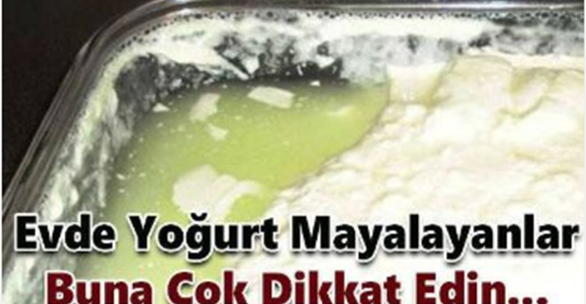 Evinde Yoğurt Mayalayanlar. B-una Çok D-ikkat Edin