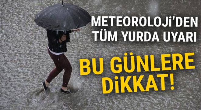 Meteoroloji’den tüm yurda Açıklama