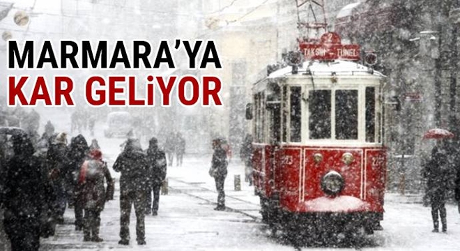 Marmara’ya kar geliyor