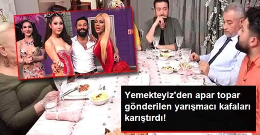 Yemekteyiz'den apar topar gönderilen yarışmacı kafaları karıştırdı!