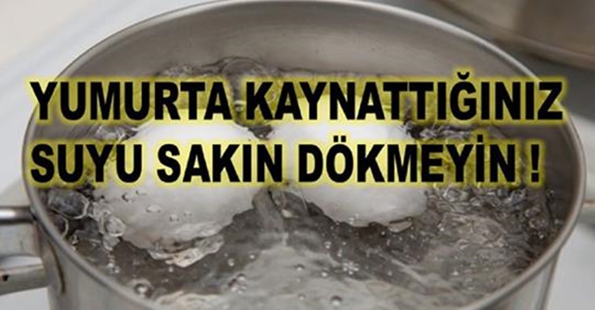 Yumurtayı Kaynattığınız Suyu Sakın Dökmeyin!