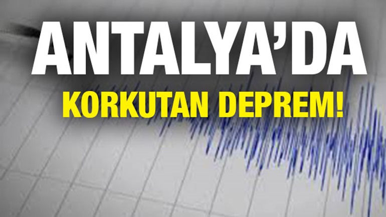 Son dakika... Antalya'da 4.1 büyüklüğünde deprem
