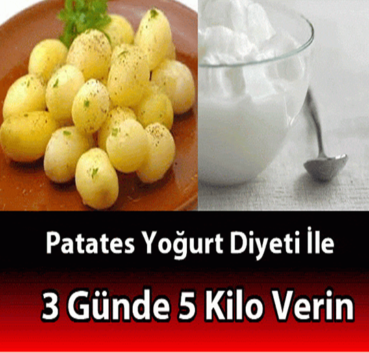 3 Günde 8 Kilo Verdiren Patates Yoğurt Diyeti