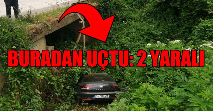 Otomobil köprüden uçtu: 2 yaralı