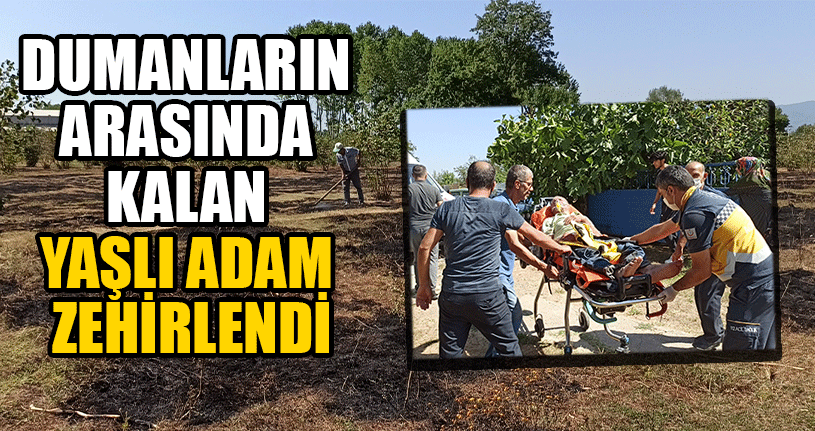 Anız Yakarken Dumanların Arasında Kaldı