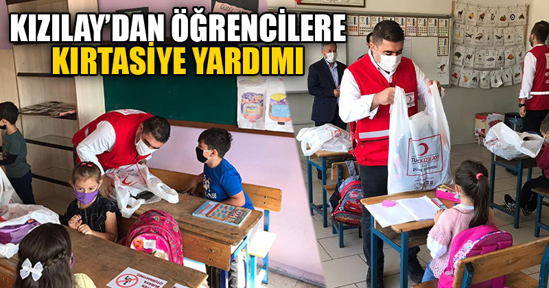 Kızılay’dan Öğrencilere Kırtasiye Yardımı
