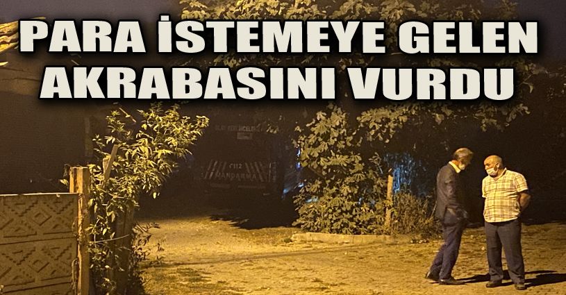Para istemeye gelen akrabasını tüfekle vurarak öldürdü