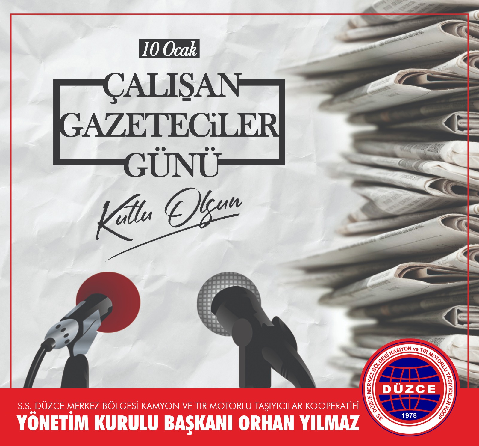 10 Ocak Çalışan Gazeteciler Günü