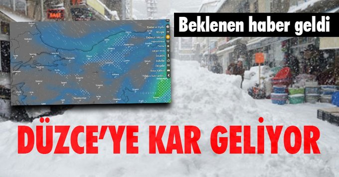 Düzce’ye Kar Geliyor
