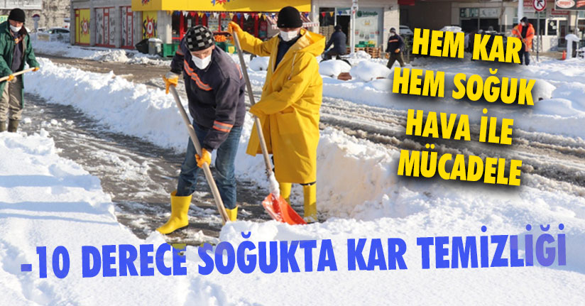 Dondurucu Soğukta Kar Temizliği