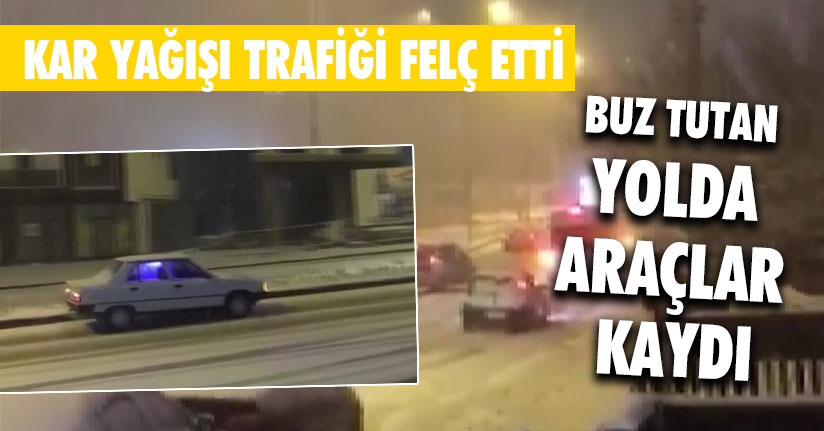 Araçlar karda böyle kaydı