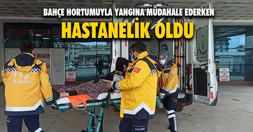 Yangına Müdahale Ederken Hastanelik Oldu