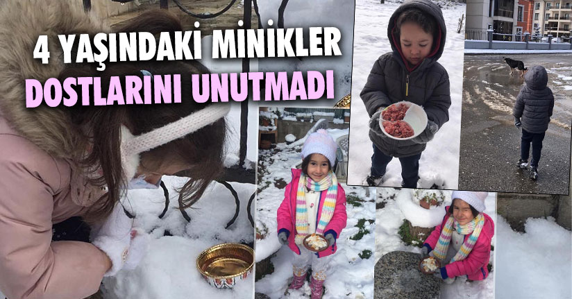 Minikler dostlarını unutmadı