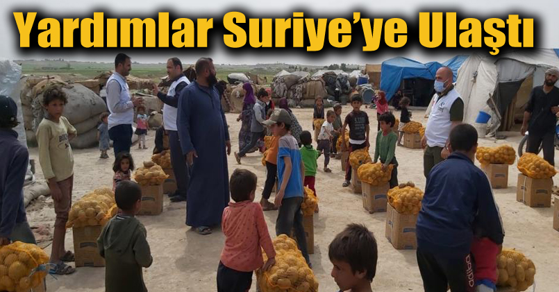 Yardımlar Suriye’ye ulaştı