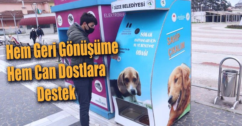 Hem geri dönüşüme hem can dostlara destek
