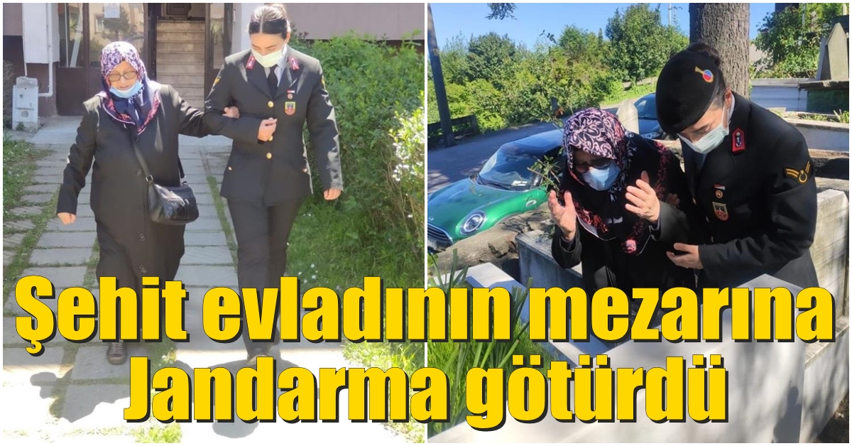 Şehit evladının mezarına Jandarma götürdü..