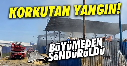 Geri dönüşüm tesisinde korkutan yangın
