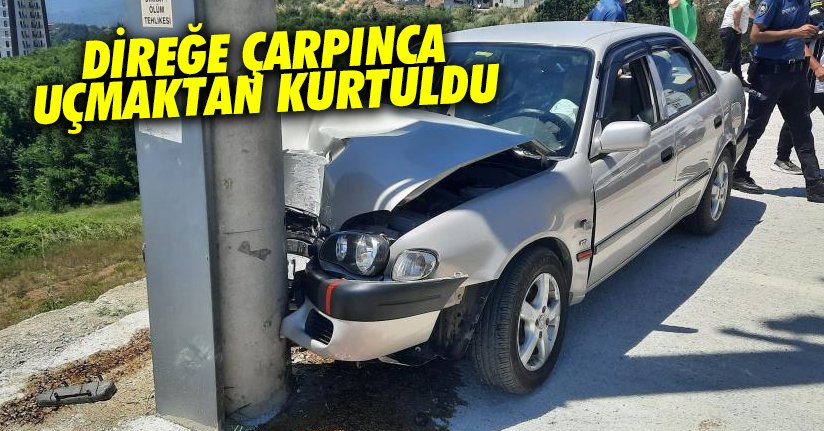 Direğe çarparak durdu