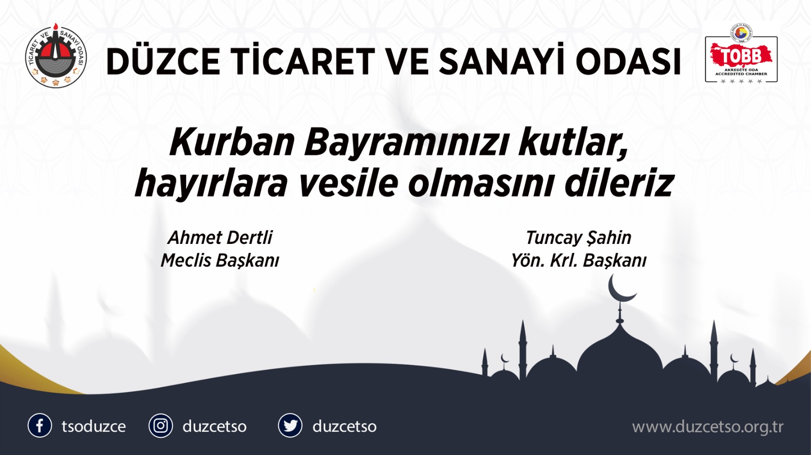 Düzce TSO Kurban Bayramını Kutladı