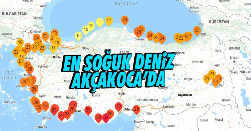 Türkiye’nin en soğuk deniz suyu Akçakoca’da ölçüldü