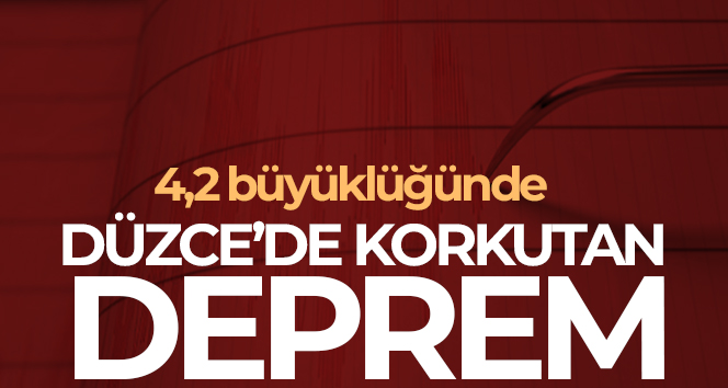 Düzce'de 4.2 büyüklüğünde deprem