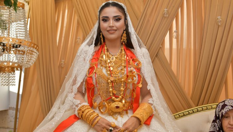 Geline 4 milyonluk altın takıldı