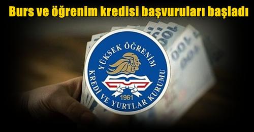 Burs ve öğrenim kredisi başvuruları başladı