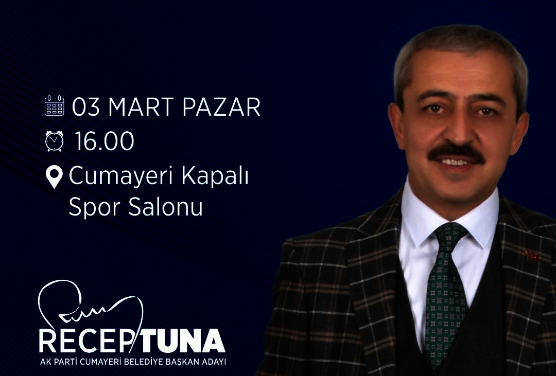 Başkan Adayı Recep Tuna projelerini tanıtacak