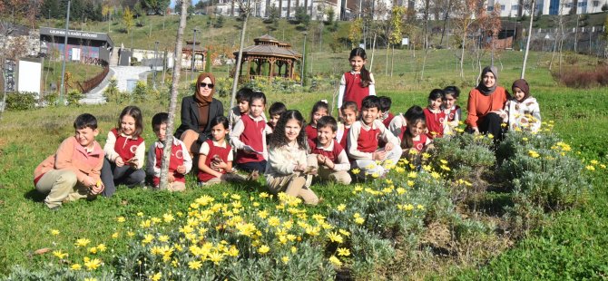 Düzce Üniversitesi botanik bahçesine miniklerden ziyaret