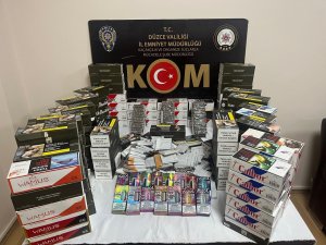 Kaçak alkol ve sigara ele geçirildi