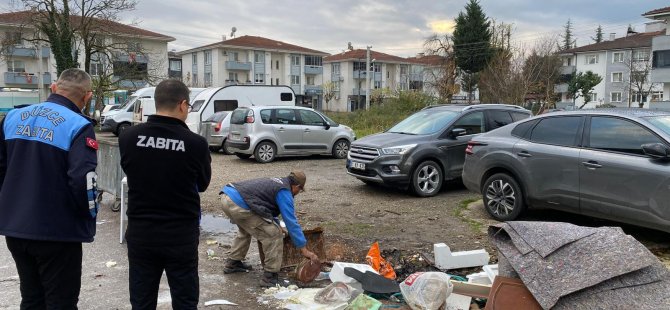 Düzce’de çevreyi kirletene ceza ve temizlik
