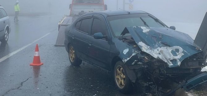 İki aracın karıştığı kazada 2 kişi yaralandı