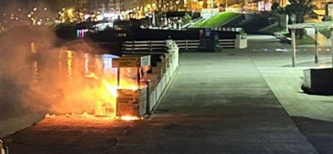 Akçakoca’da mısır tezgahı alev alev yandı