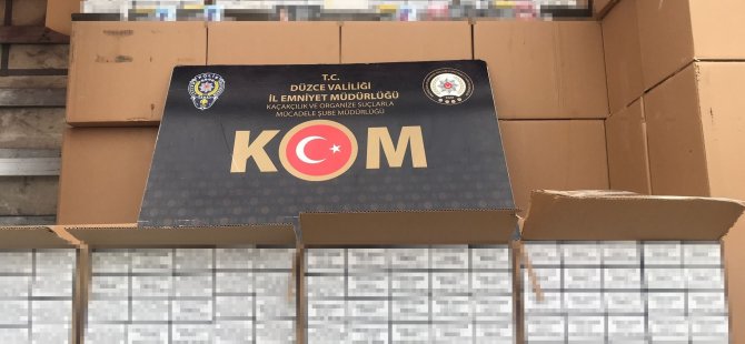 Düzce'de 11 bin adet makaron ele geçirildi