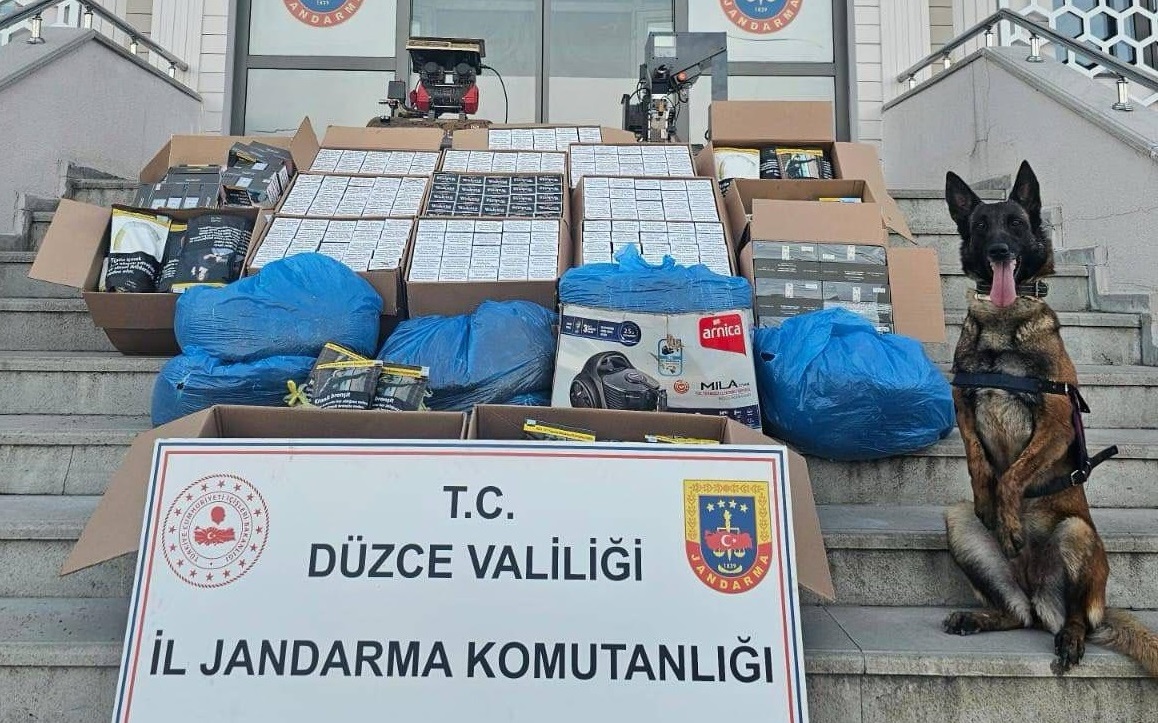 Düzce’de 47 bin 200’ü dolu 130 bin makaron ele geçirildi