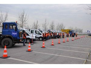 Genel Sekreter Büyükakın, Yol Bakım Ekiplerini Denetledi