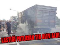 TIR Yangını Yolu Kapattı