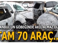 İstanbul’un Göbeğinde Tam 70 Araç….