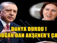 Dünya Durdu. Erdoğan’dan Akşener’e Çağrı Yaptı