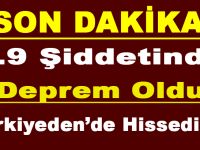 5.9 ŞİDDETİNDE DEPREM OLDU TÜRKİYEDEN'DE HİSSEDİLDİ