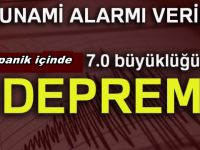 7.0 BÜYÜKLÜĞÜNDE DEPREM OLDU TUSİNAMİ UYARSI YAPILDI