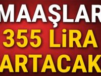 Maaşlar 355 lira artacak.
