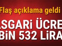 Asgari Ücret 2 bin 532 lira Açıklama Geldi.
